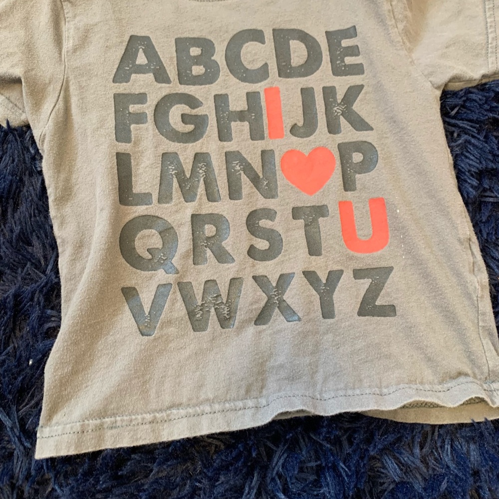 2t alphabet shirt